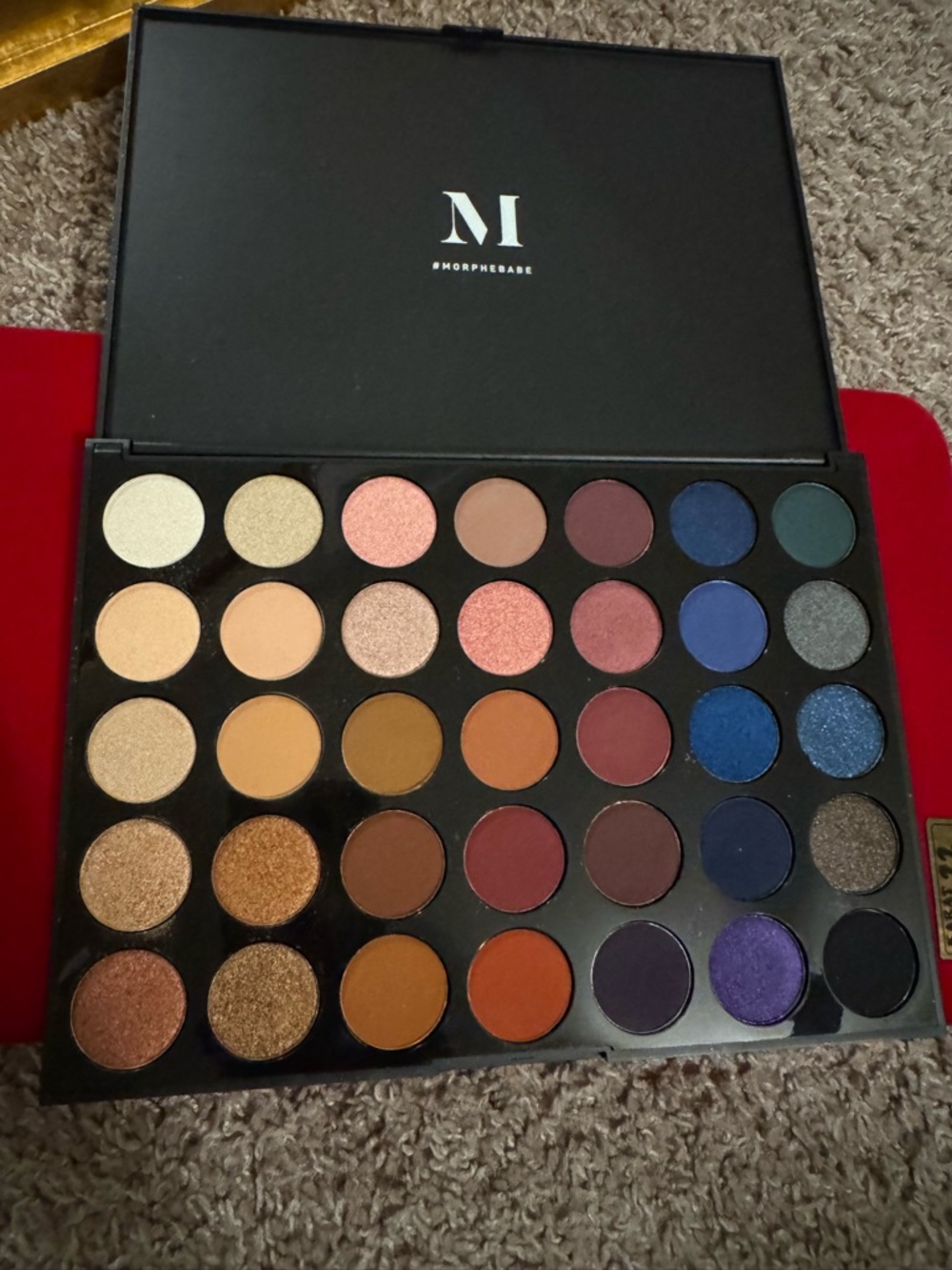 Morphe Multi-Tone Eyeshadow Palette — Gold, Brown, Blue & Purple Shades